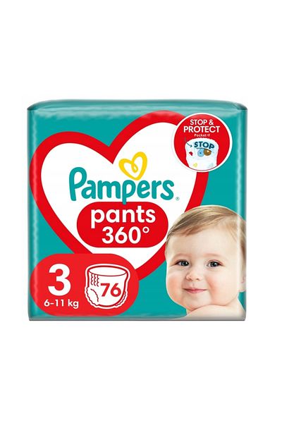 Pampers Diapers-Pants Jumbo Pack Size 3, 6-11 kg, 76 pieces