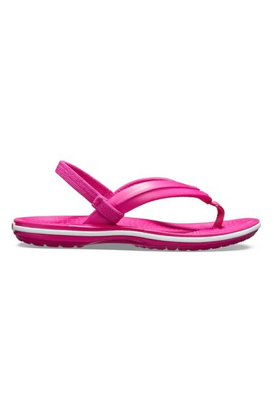 Crocs Kids' Crocband Strap Flip Flops 25-26 EU - C9 US Pink - Candy Pink