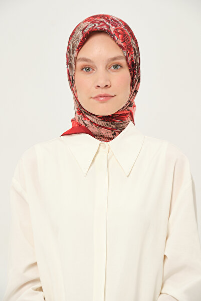 Madame Polo Printed Chiffon Scarf Multicolor Non-Slip 90X90 cm