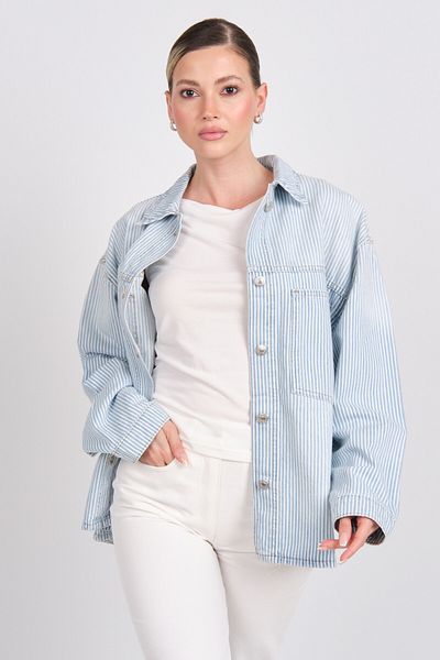 ONLY Cămașă de jeans pentru femei Onlemie, cu buzunar dublu, cu mânecă lungă, 100% bumbac 15344174 Albastru deschis