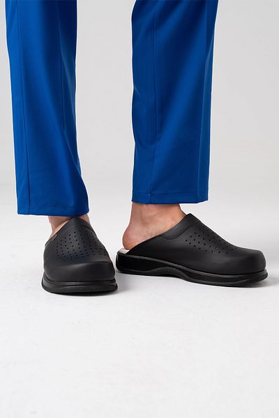 ÇİZGİ MEDİKAL Black Men's Prestige Cool Sabo Slippers Orthopedic Doctor Nurse Hospital Slippers