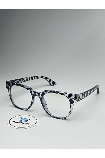 BluePepper Unisex Wayfarer Zebra Pattern Blue Light Protection Glasses