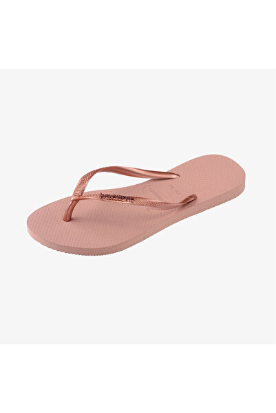 Havaianas Γυναικείες ροζ παντόφλες Slim Metallic Logo