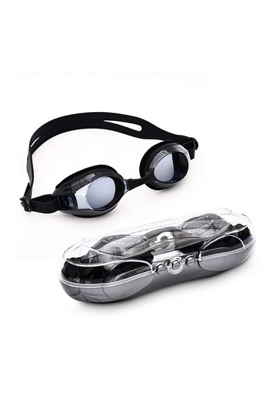 MUBX Pool Sea Swimming Goggles Uv-Proof Flexible Nose Swimming Goggles with Box