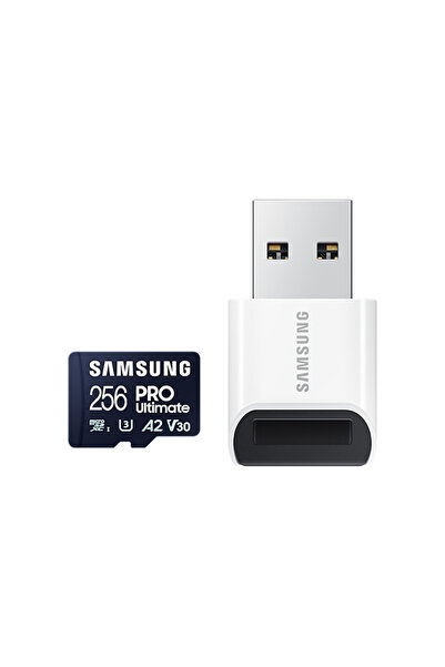 Compatibil Samsung Samsung | Card microSD cu cititor de carduri | PRO Ultimate | 256 GB | Card de memorie microSDXC