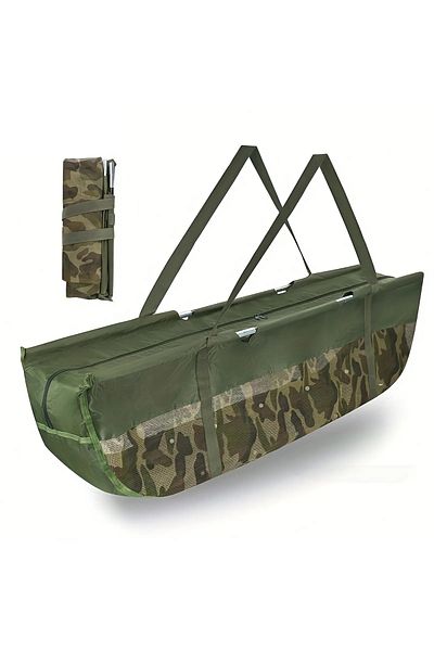 AVYRA Green Camouflage Carp Weighing and Transport Bag, Durable Reinforced Sling Material