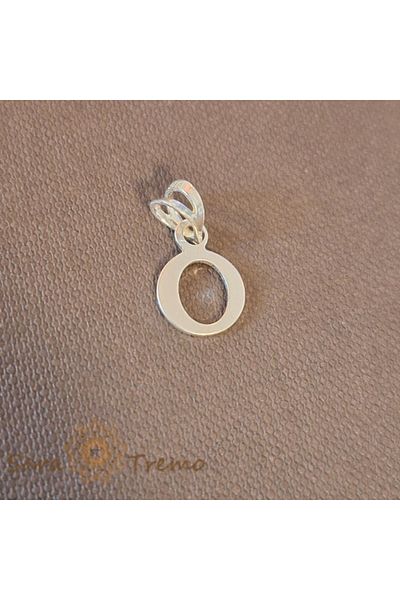 saratremo Silver Pendant Initial Letter O