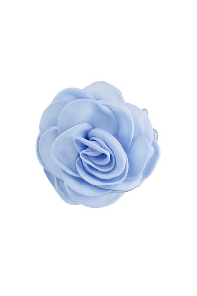 Roberta Lorenz Women's Blue Satin Rose Latch Buckle 10 cm