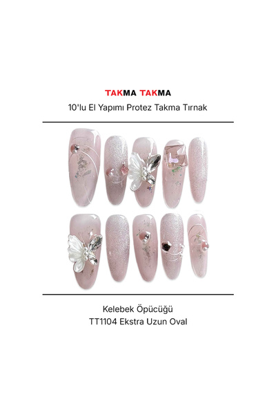 Takma Takma M Beden 10'lu Pembe Extra Uzun Oval TT1104 Tekrar Kullanılabilir ...