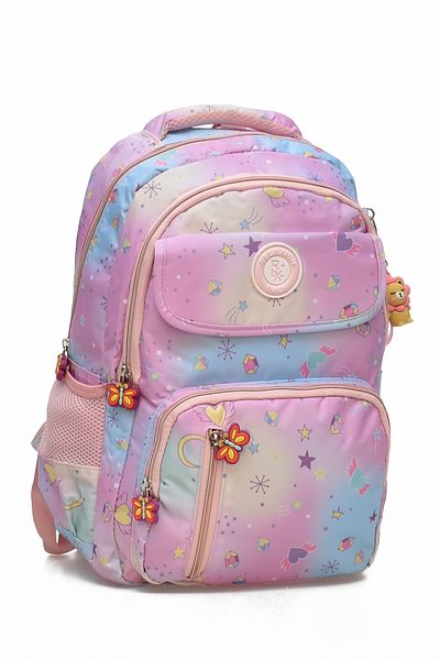 ELATAE Children's 4-Piece School Set Primary School Bag & Thermal Lunch Box & Pen Holder & Water Bottle 1390