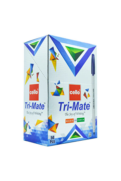 CELLO قلم حبر جاف أزرق من تري ميت، 50 قطعة