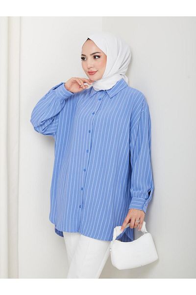Kirazgym Striped Pattern, Anti-Sweat Fabric, Comfortable Fit Summer Tunic Shirt