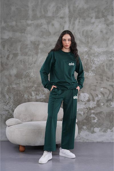 JANSO GROUP -Women's 2-Piece Set Sweatshirt - Pants Cotton Printed