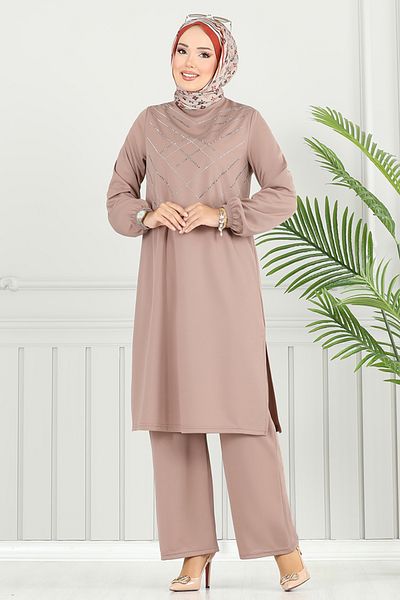 ModaMerve Stylish Suit with Stone Detail 430Dvl897-M Vision