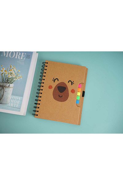 Midi Little bear cover with pen coil notebook set