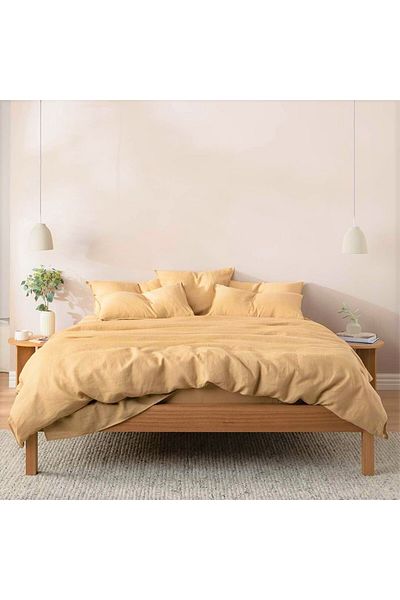 Kotonia Home Bed Sheet, 100% Cotton, Olandina Color, 220x240 Cm, Camel