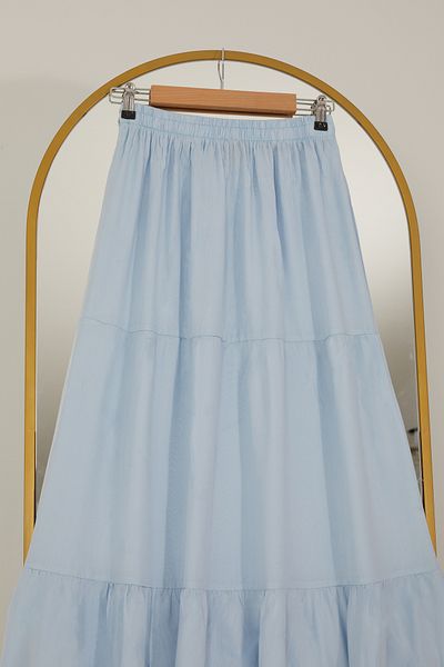 DPARİS Elastic Waist Layered Skirt