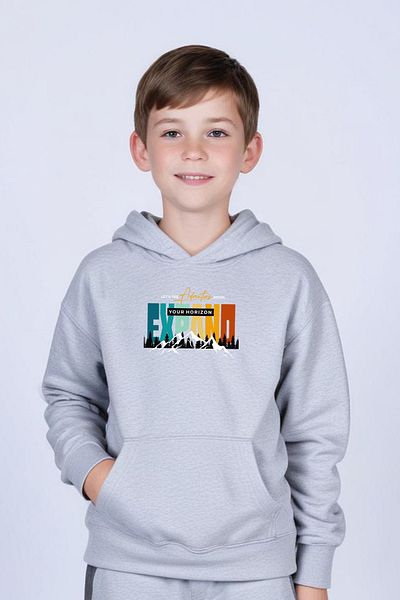 YA KO KİDS 3-Pack Hooded Kangaroo Pocket Printed Boy's Sweatshirt