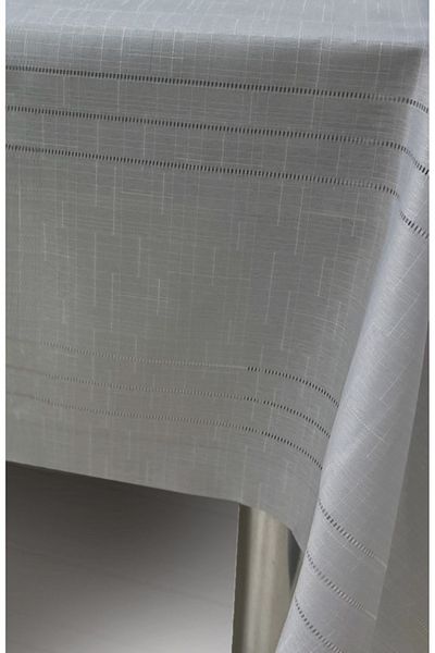 Zeria Home New Linen Patterned, Worry-Free Stain-Proof Linen Colber Table Cloth 160 X 220 and 140 X 180