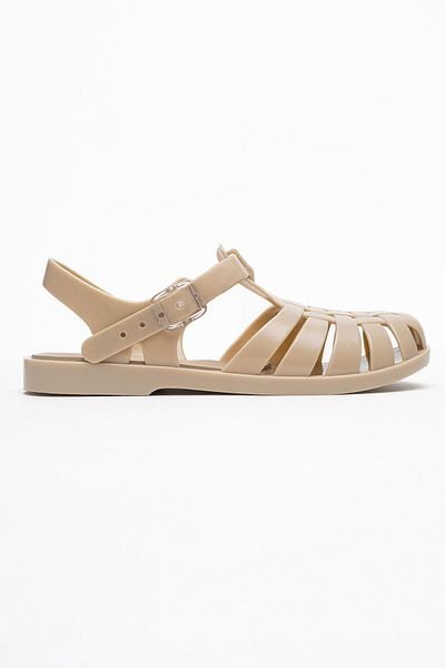 CCWAY AYAKKABI Closed Front Beach Sandals Beige