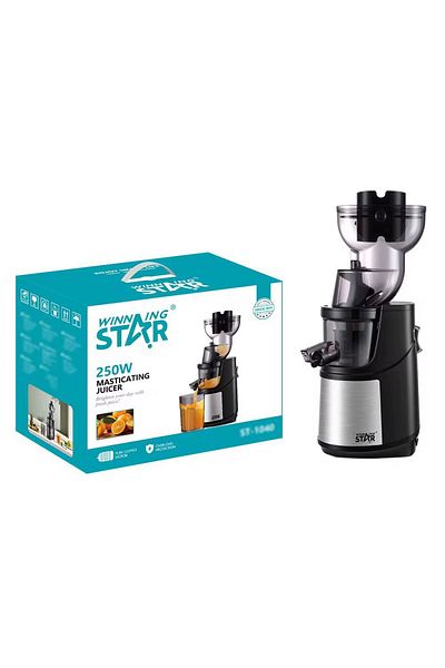 WINNINGSTAR Juice Extractor 3-in-1 Cold Press Juicer Machine, Stainless Steel Multi-Function Slow Juice Machine