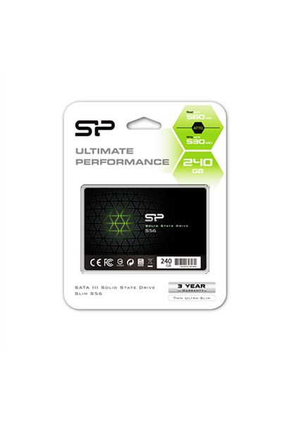 Silicon Power Slim | Dysk półprzewodnikowy | 240 GB | S56 | 2,5" | SATA 6 Gb/s