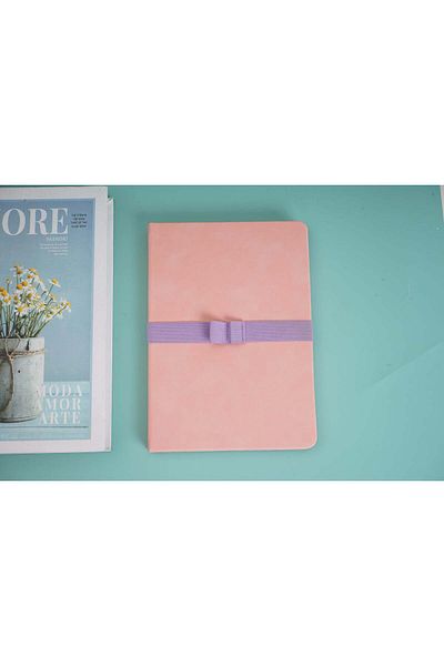 Midi A5 PU Rubber cover notebook/Pink purple