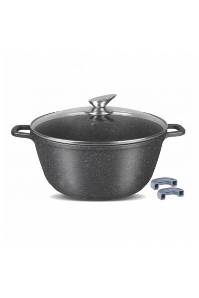 HOMEWAY Die-Cast Casserole with Lid, 40 cm