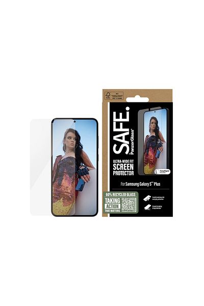 CARE by PanzerGlass® SAFE by PanzerGlass Screen Protector Samsung Galaxy S25 Plus | Ultra-Wide Fit w Aligner