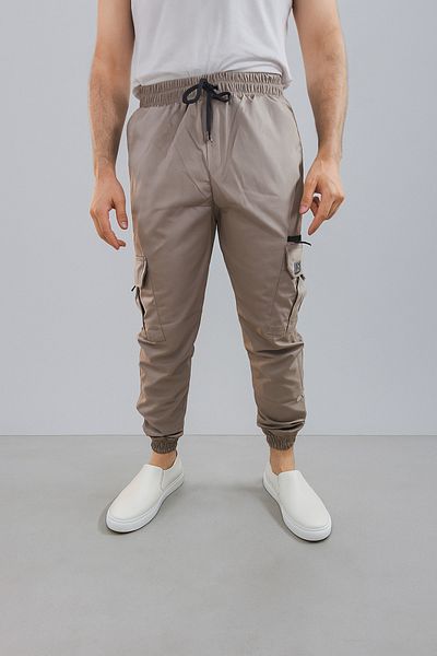 a02teks Yxc Parachute Fabric Rubber Leg Cargo Pocket με φερμουάρ Λεπτομερές παντελόνι Jogger με λεπτή εφαρμογή
