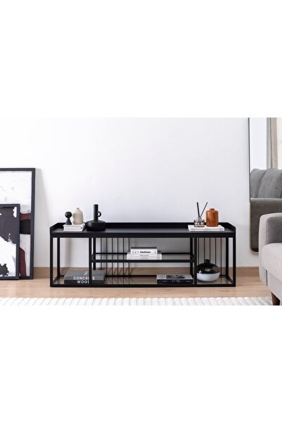 Vivense LOLA TV ÜNİTESİ, SİYAH, 140 CM