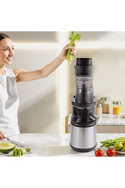 WINNINGSTAR Juice Extractor 3-in-1 Cold Press Juicer Machine, Stainless Steel Multi-Function Slow Juice Machine