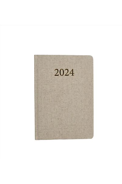 Midi 2024 gold stamping cloth cover hardback notebook/gray