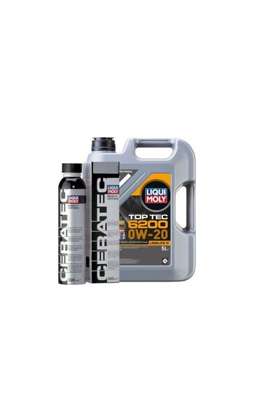 Liqui Moly 0W20 Motor Yağı Top Tec 6200 5 LT ve CeraTec Seramik Motor Koruyuc...