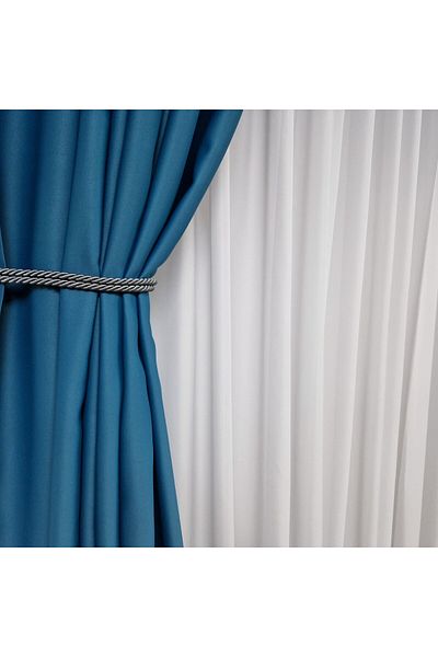 Perdelenoi by Igni Comex Blackout Drapes Turquoise, Set Of 2 Pieces