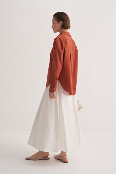 EBU Prive Women's Organic Cotton Basic Shirt Tile