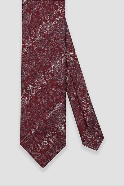 Abbate Tie 8 cm Microfiber Polyester Red Men's Patterned Tie