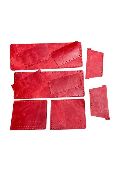 ipekbazaar Ready Cut Leather for Meriç Genuine Leather Men's Wallet with Sewing Holes