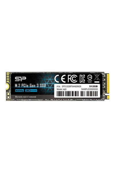 Silicon Power | A60 | 512 GB | Interfejs SSD M.2 NVME | Prędkość odczytu 2200 MB/s