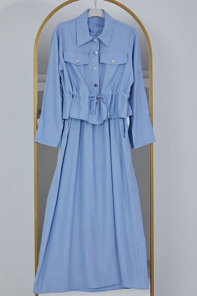 DPARİS Snap Detailed Jacket Hijab Dress