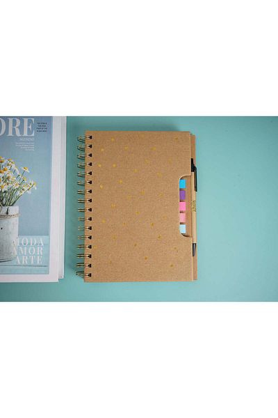 Midi gold stamping polka dot coil notebook
