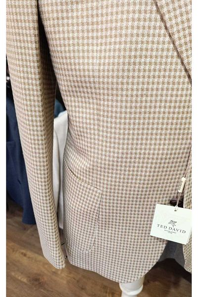 Ted Davıd Houndstooth Pocket Blazer Jacket