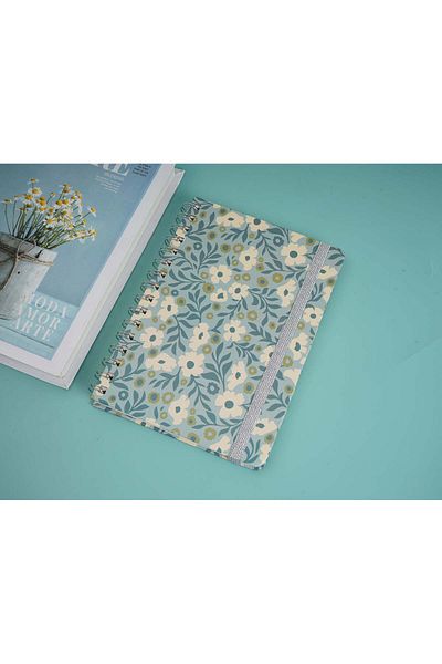 Midi Oil painting floral coil notebook