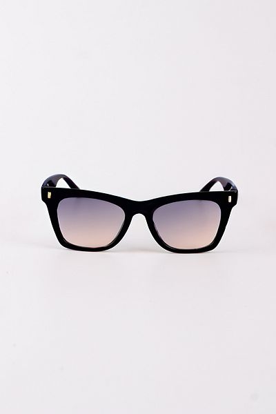 Eyesofia Iris Unisex Black Smoked Vintage Sunglasses