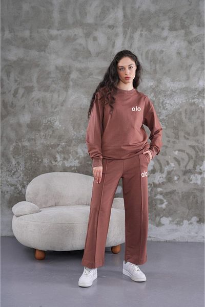 JANSO GROUP -Women's 2-Piece Set Sweatshirt - Pants Cotton Printed