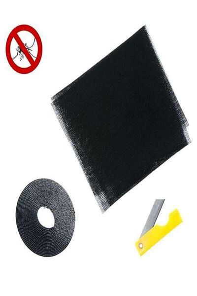 ANTBRO White mosquito net for window 1 × 1 m, insect protection, assembly with tape and knife included