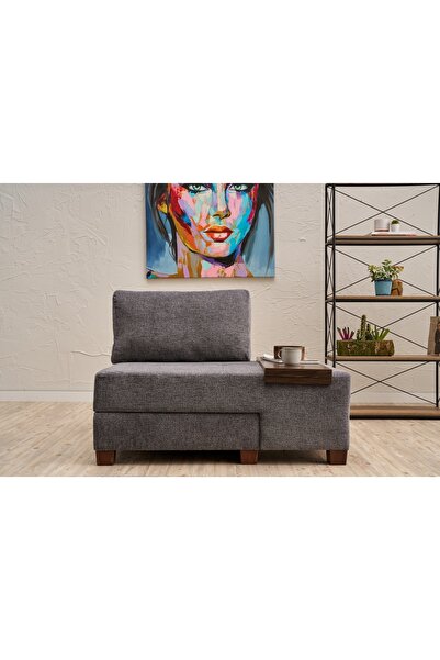 Vivense PERENNA YATAKLI TEKLİ KOLTUK, ŞÖNİL, GRİ, SAĞ