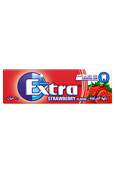 Wrigleys علكة ريجلي إكسترا خالية من السكر، بنكهة الفراولة، 14 غرام