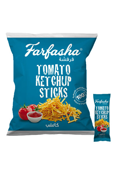 Farfasha أعواد بطاطس طبيعية بنكهة الكاتشب، 15 جم × 24