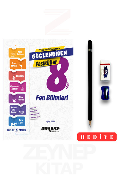 Ankara Yayıncılık 8.Sınıf Güçlendiren Fen Bilimleri Fasikül Seti(Sınav Seti H...